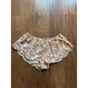 NWOT Victoria’s Secret Floral Print Lace Shorts